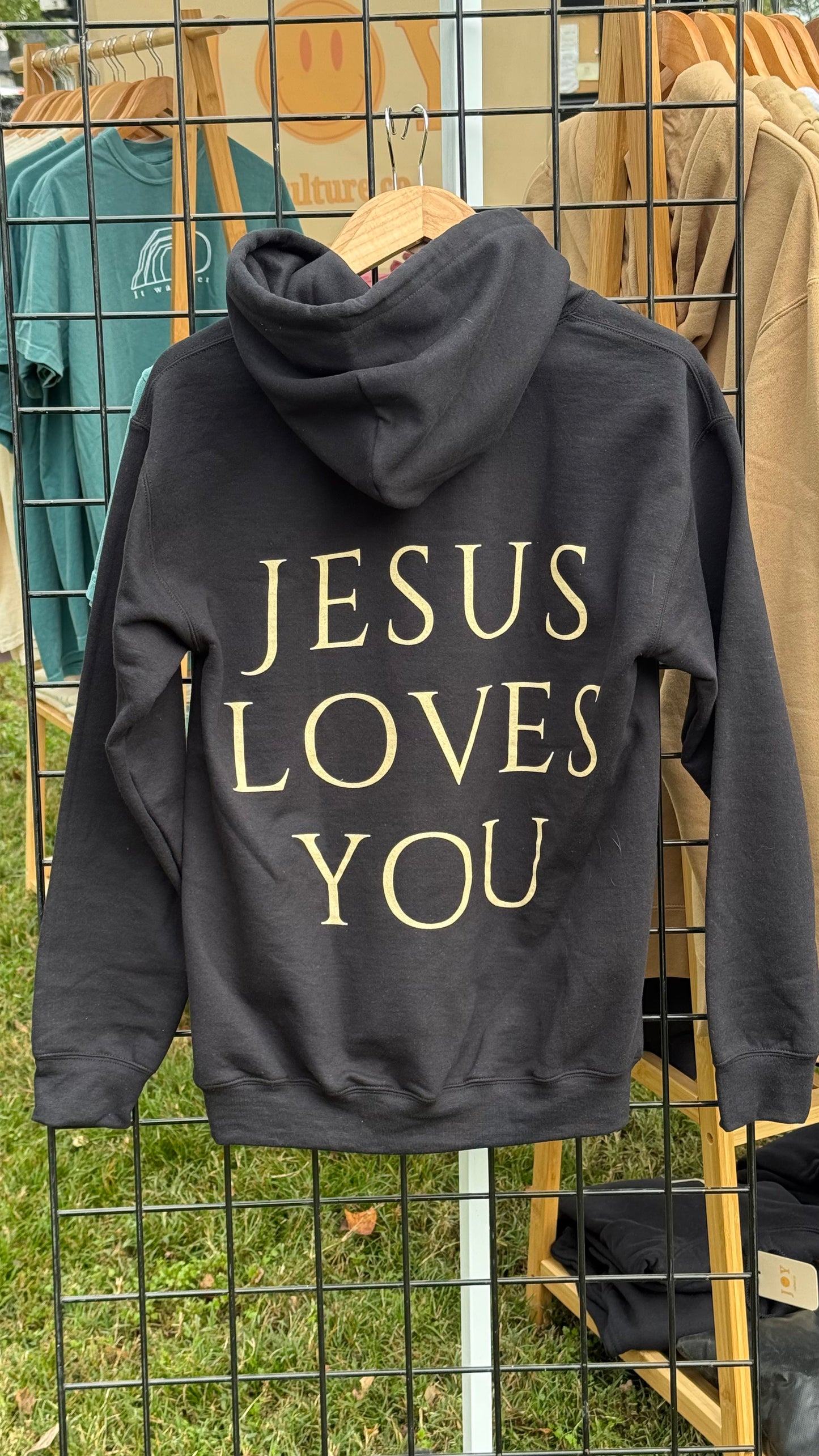 Cross + Jesus Loves you Hoodie